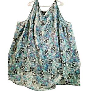 Torrid Tank Top Womens‎ size 4x Skulls Floral Roses Sleeveless Shirt Gothic Punk